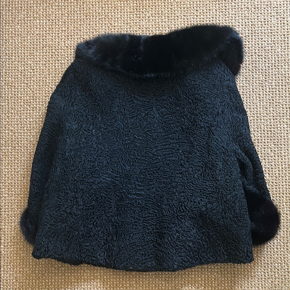 Vintage Mink Sheep Fur Cropped Jacket - Picture 7 of 10